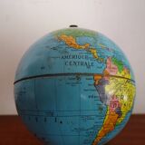 World globe sheet metal map taride cards vintage 50 60 - ø 12.5 cm