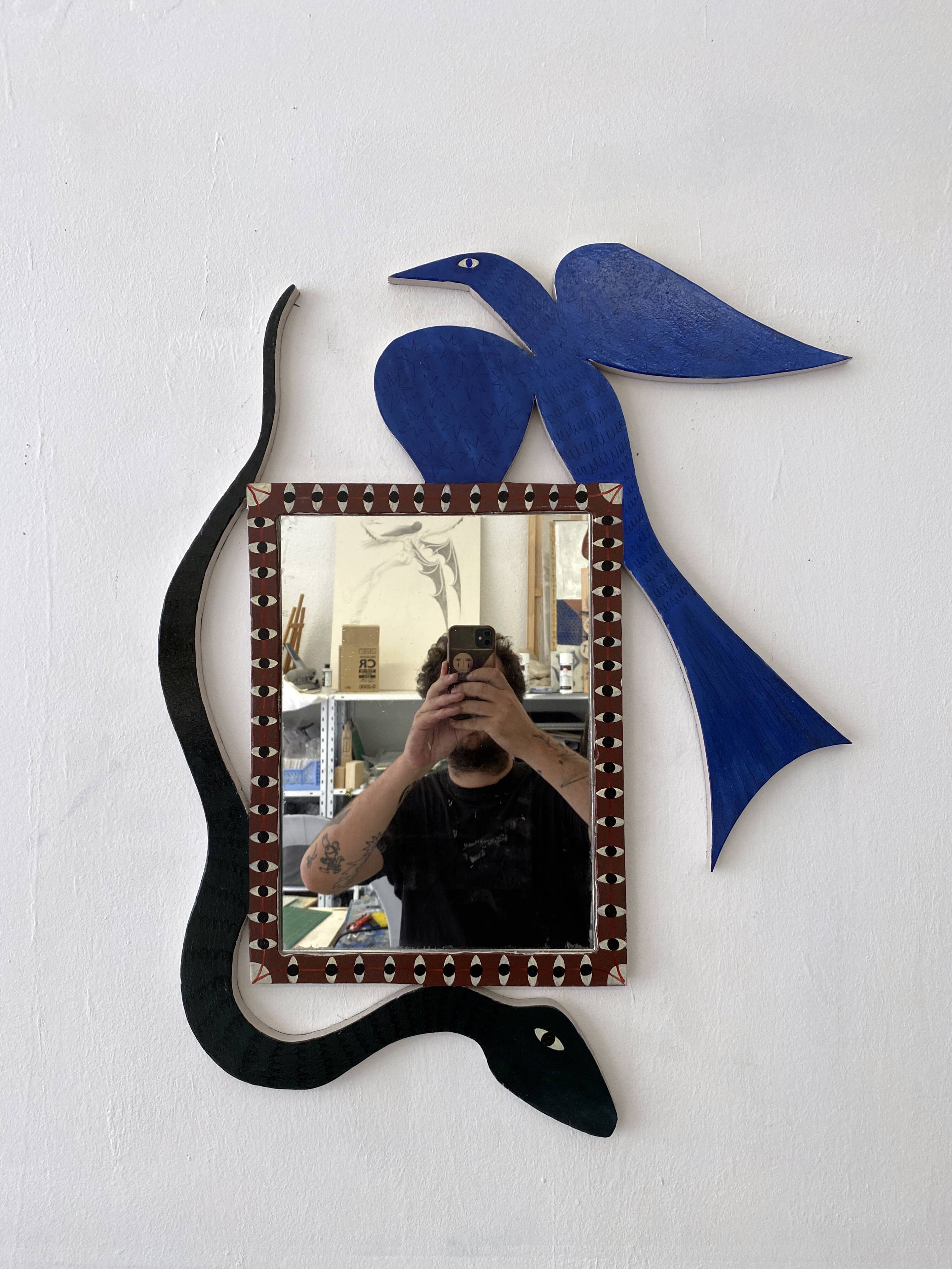 Wooden mirror