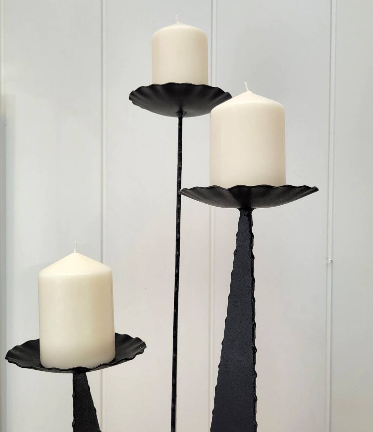 Large Vintage Brutalist Chandelier • Wrought Iron • XXL • 1950