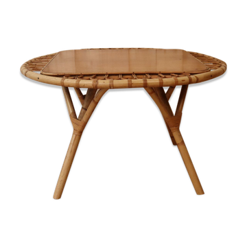 Table basse rotin