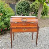 Vassou Jean Baptiste Cylinder Desk In Marquetry Louis XVI Period XVIII Eme Century