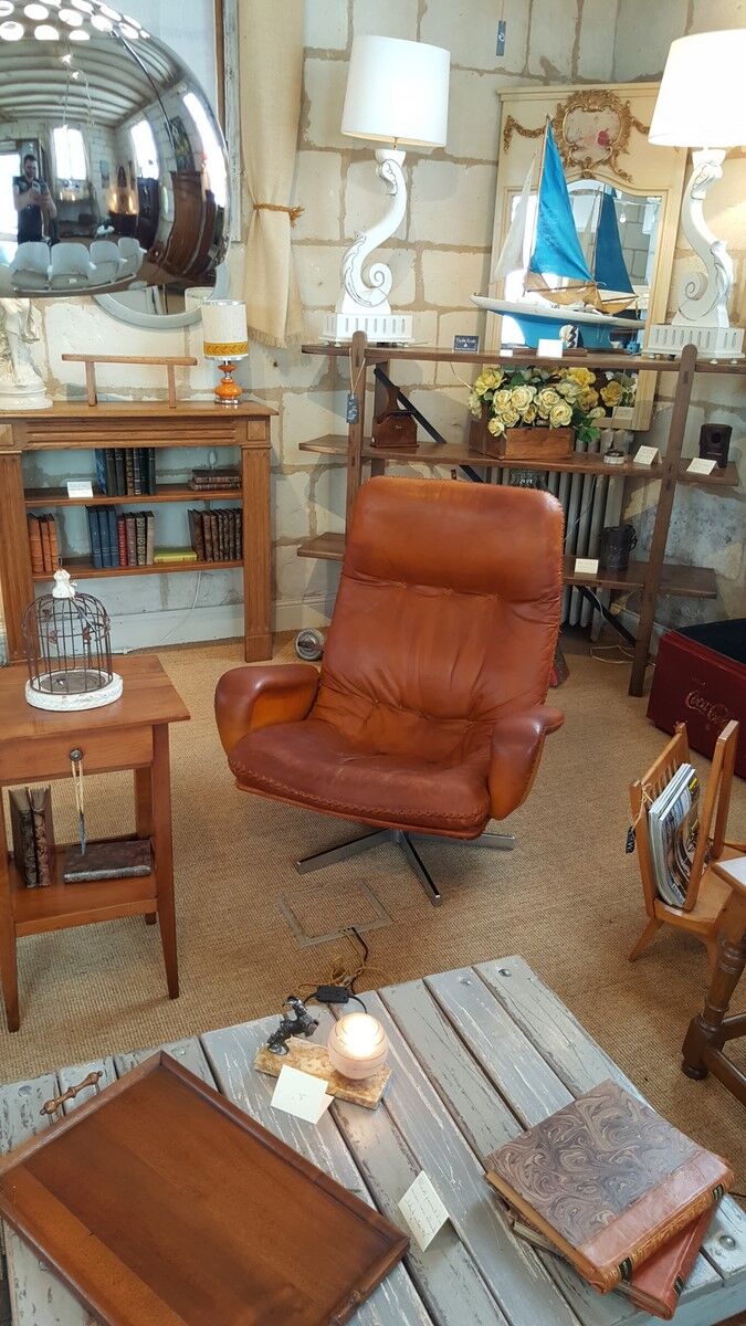 Lounge chair edited by Ring mobelfabrikk Scandinavian leather