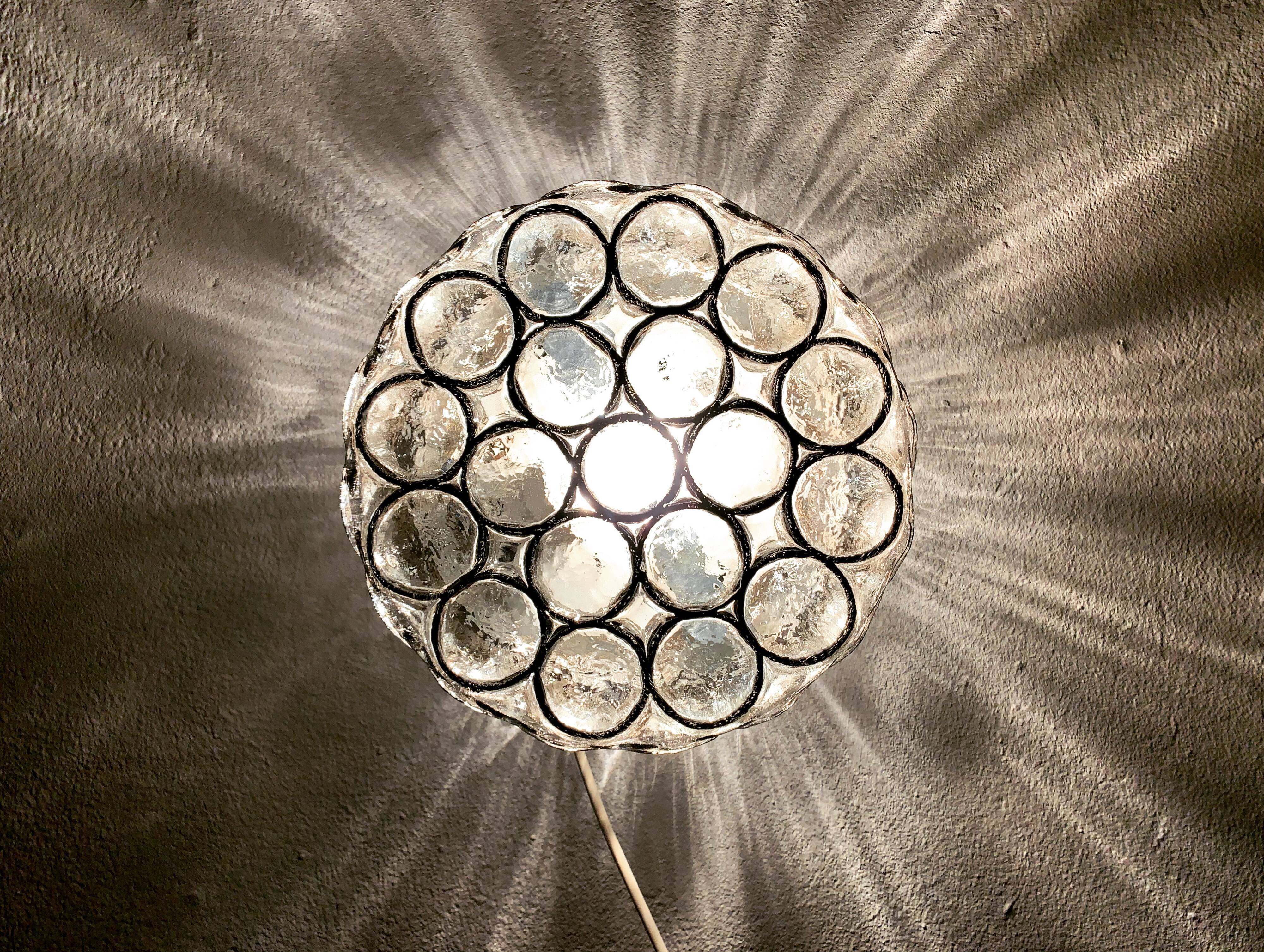 Iron ring design wall lamp from Limburg