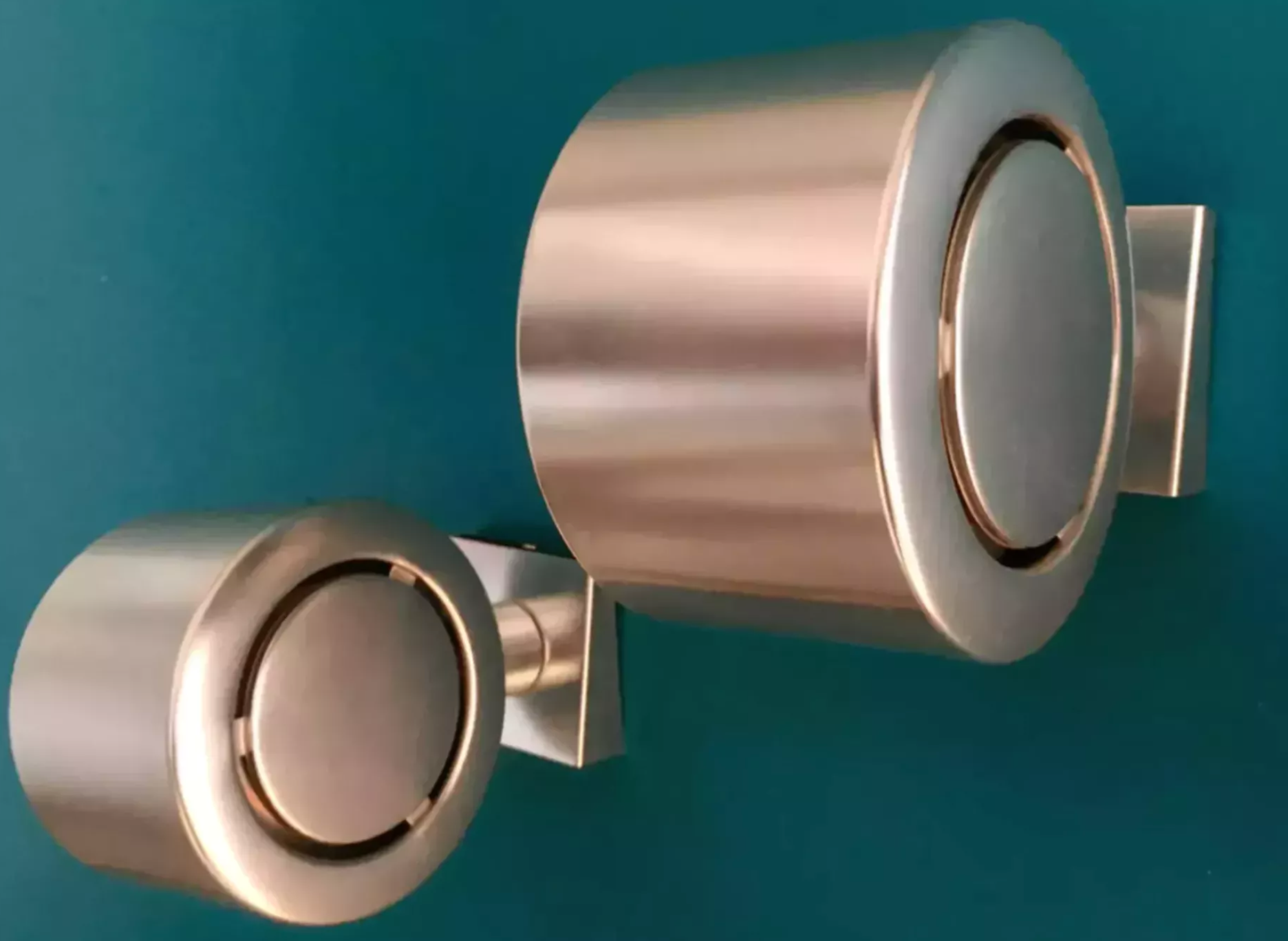 Pair of vintage swivel wall lamps, chrome, 1970