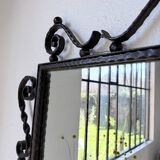 Brutalist wrought iron mirror 1940