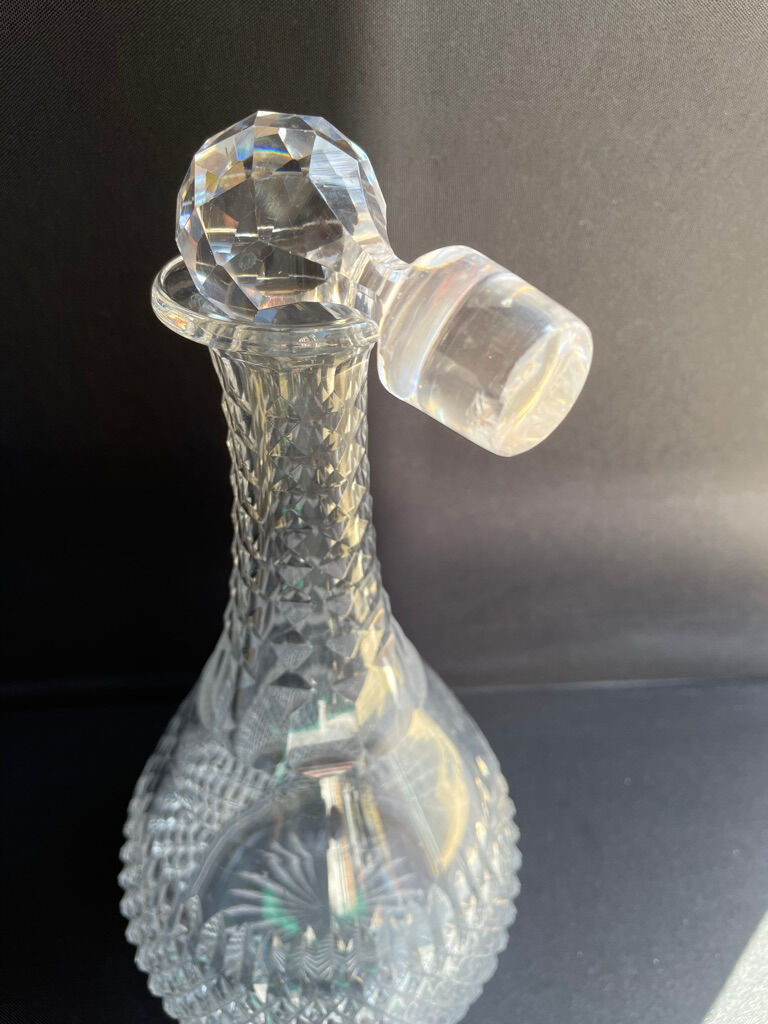 Carafe - art deco - blown and cut crystal