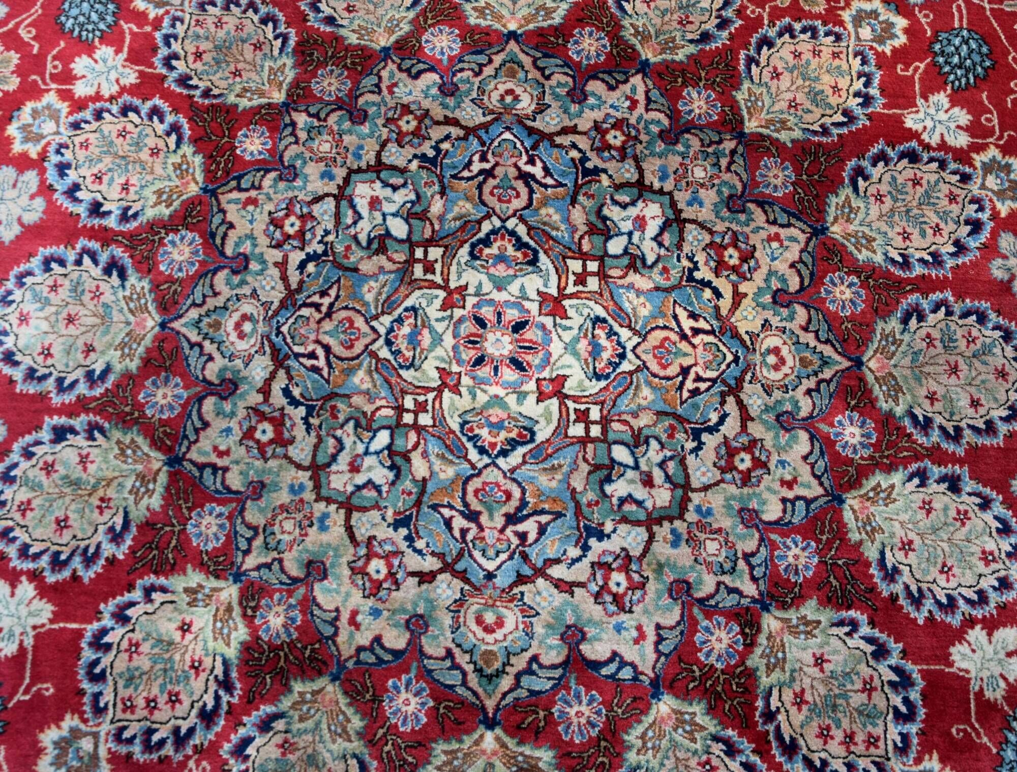 Large Oriental Rug Iran, Kashan Persian - 4.45 x 3.30 Meters - Mid 20th Century: Kork Wool
