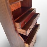 Italian wood and veneered mahogany bookcase, 1960s.