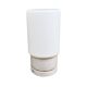 Industrial wall lamp, glass cylinder, white, 01B Elpor, Poland, 1970s.