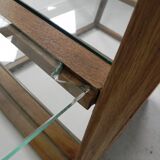 Vintage bakery display case, counter on castors 1950s