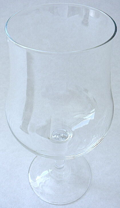 Suite of six large crystal wine tasting glasses