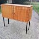 Buffet of the 60s in blond oak metal feet with square section