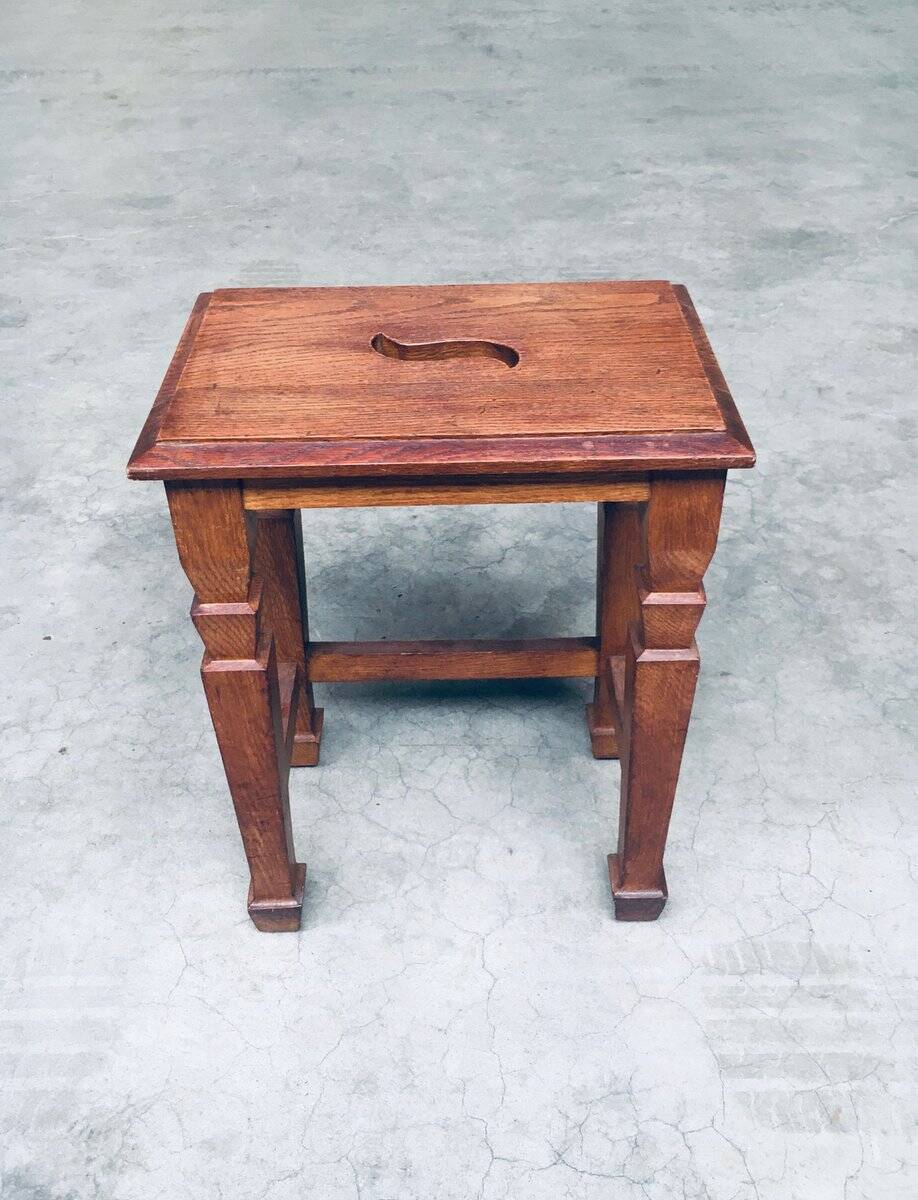 Set of Dutch Art Deco S Handle Stools, 1930s