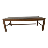 20th century oak coffee table with slate top