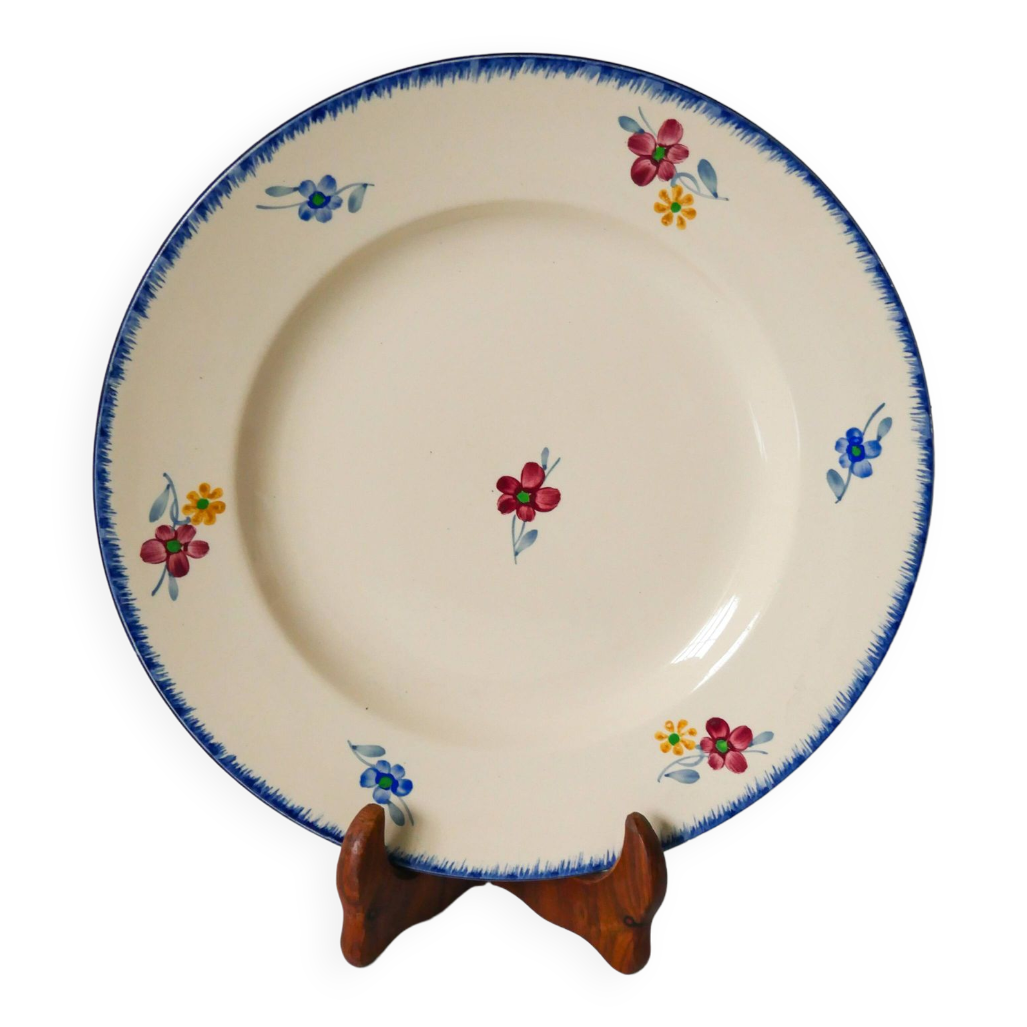 Plat rond digoin sarreguemines modèle "mary-lou" 1940
