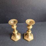 Small pair of brass candlesticks
