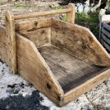 Old wooden basket market gardener florist Savoie chalet