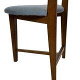 Vintage rare three-legged dining chair 1960s oak heart chair