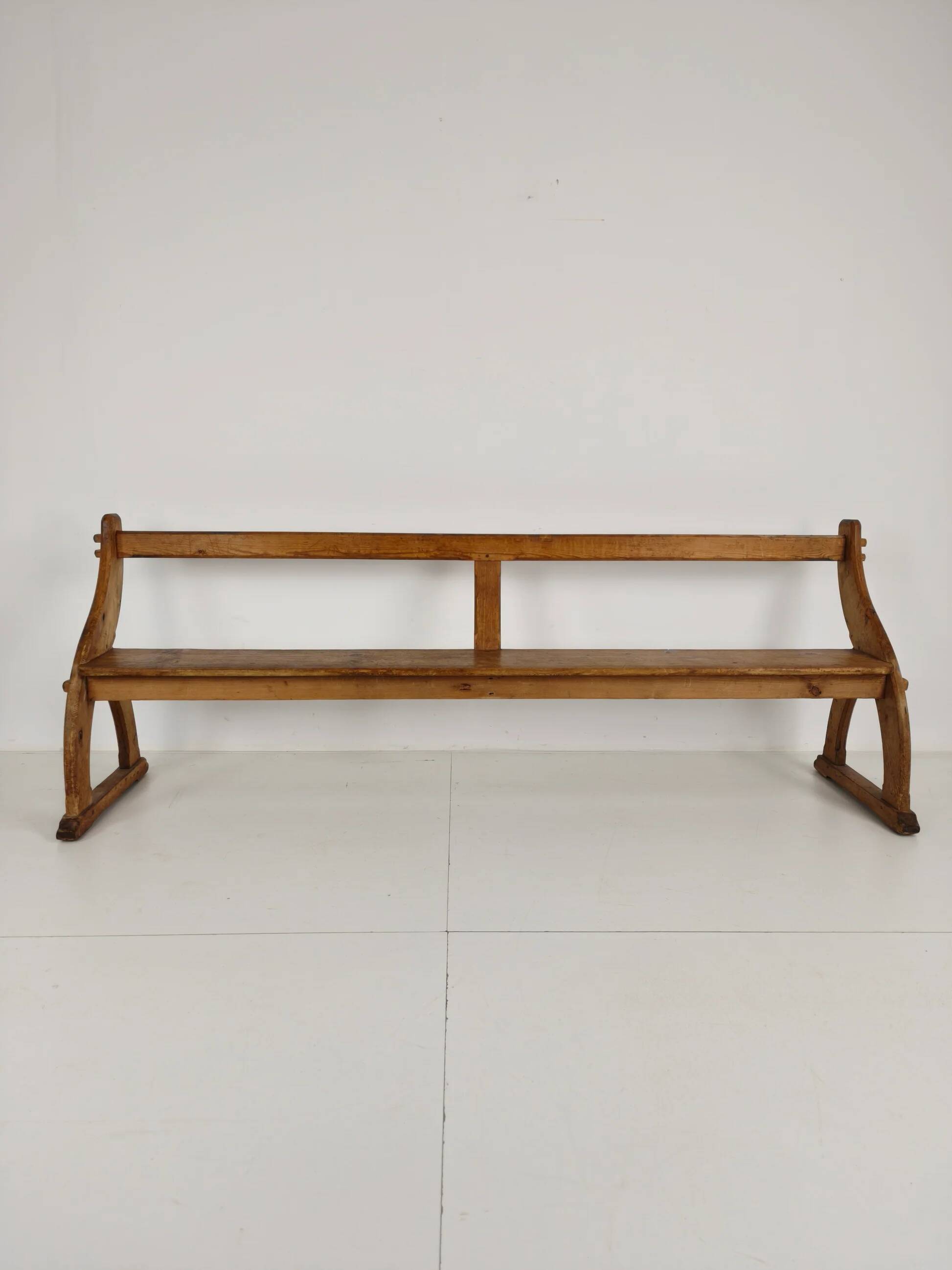 Victorian pitch pine school benches – circa 1900, England