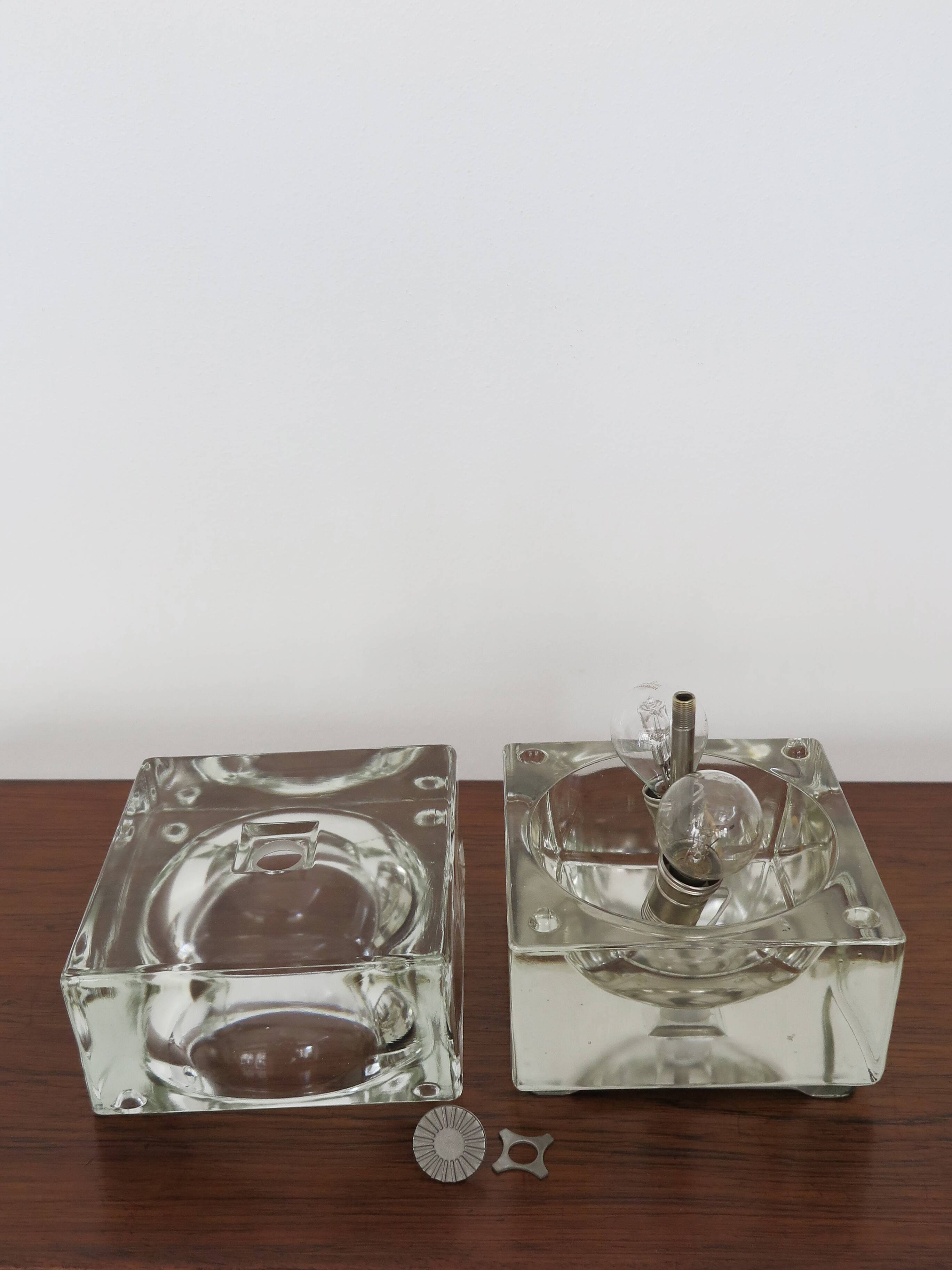 Cubosfera Glass Table Lamp design Alessandro Mendini, Italy 1960s