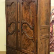 Large antique walnut and burr wood wardrobe – Louis XV period