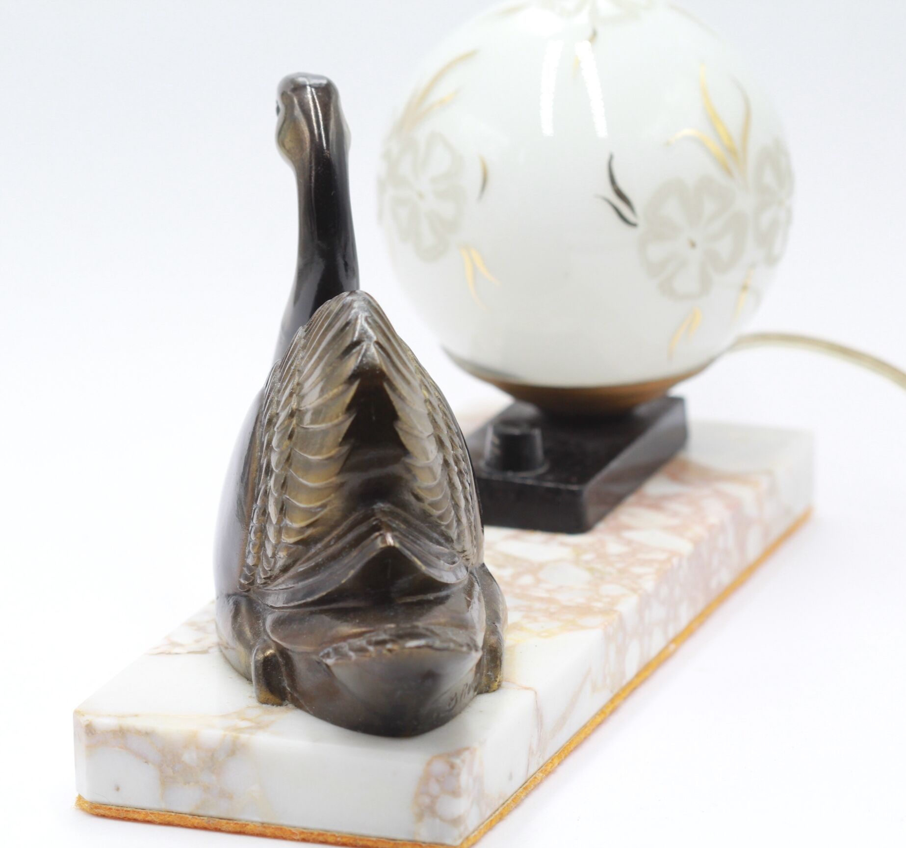 Lampe art deco cygne