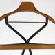 Valet serviteur muding années 60 vintage bois et métal peint en noir