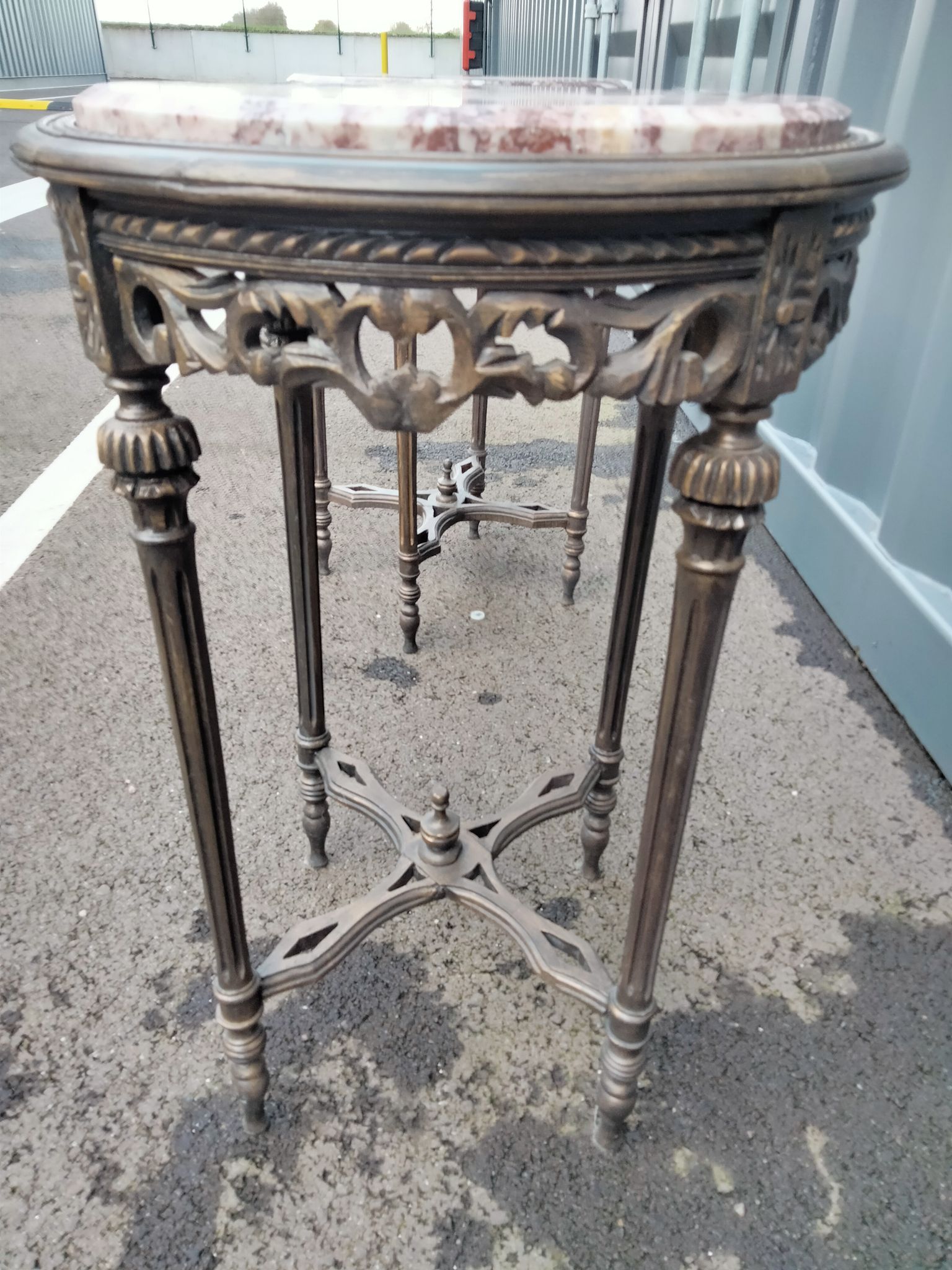 Pair of pedestal tables