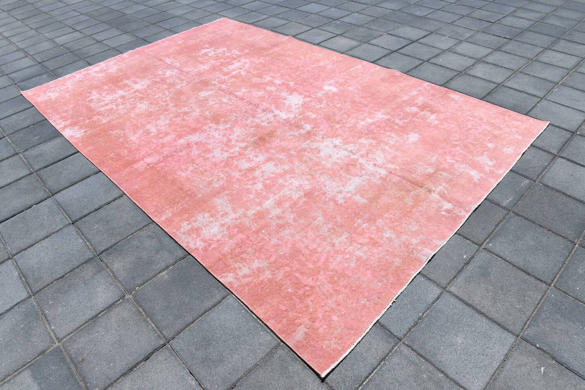 Dusty Pink Decorative Vintage Rug For Living Room, 210x325 Cm