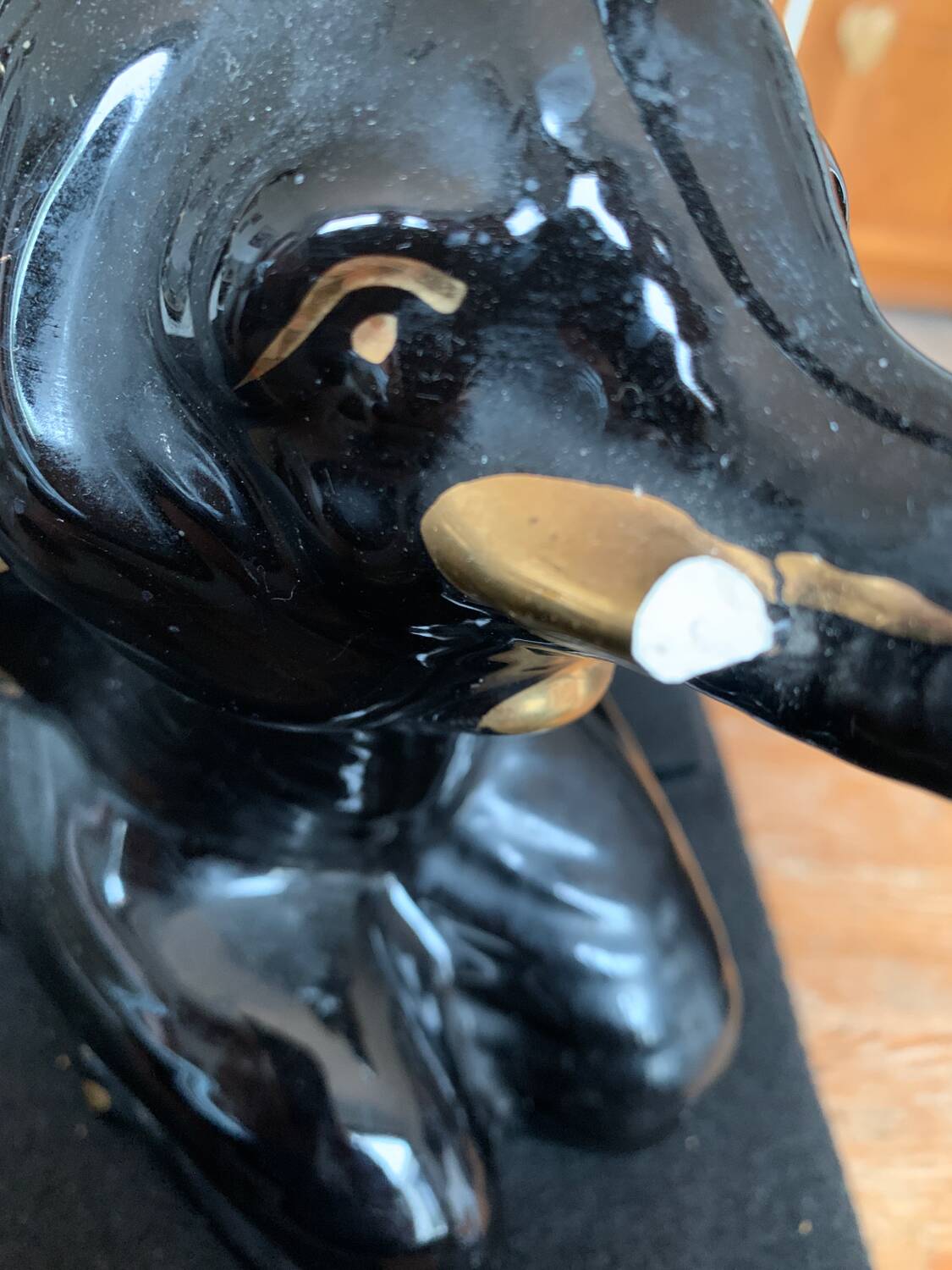 Black elephant flower pot or other ceramic