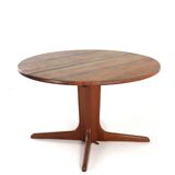 Round extendable teak dining table vintage - danish design