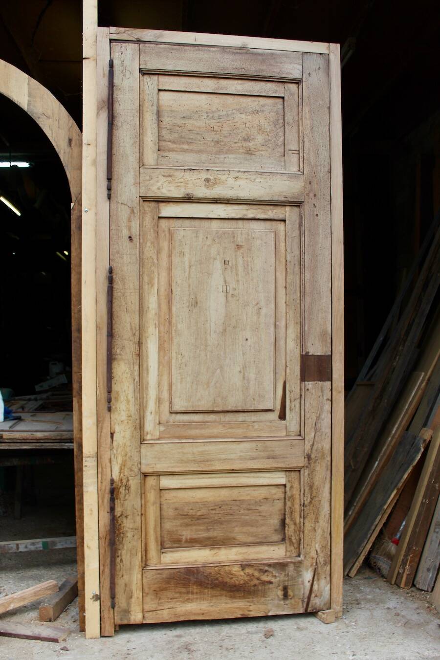 Important 19th Century Haussmann Walnut Door