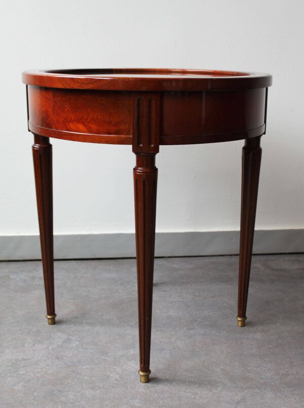 Table d'appoint-guéridon en acajou et marbre, style Empire