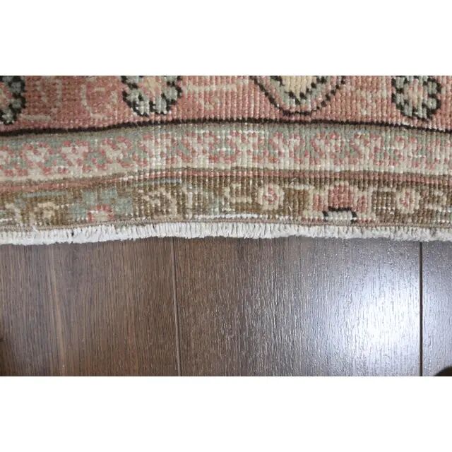 1970s Vintage Persian Handmade Wool Cotton Orange Area Rug 285x381
