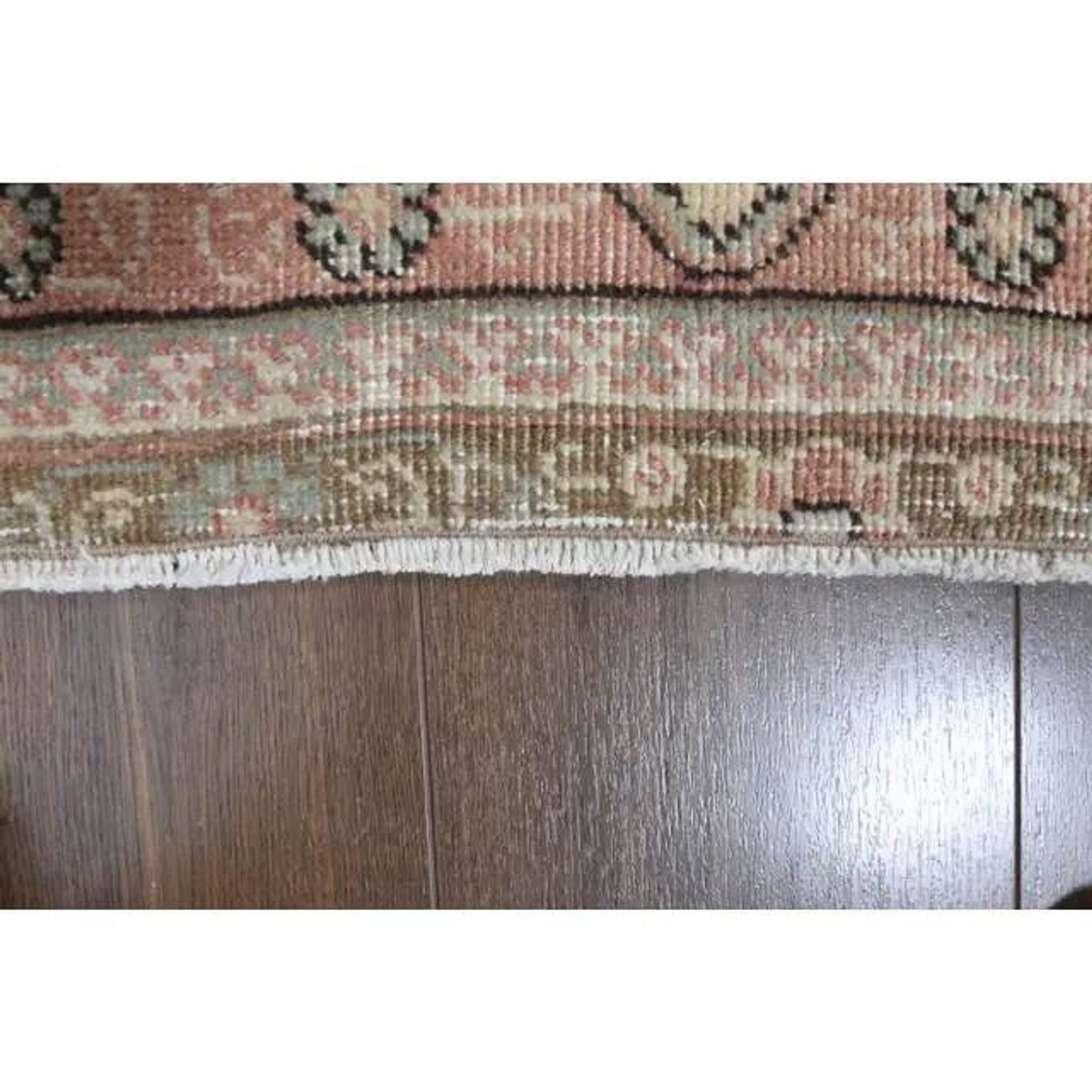 1970s Vintage Persian Handmade Wool Cotton Orange Area Rug 285x381