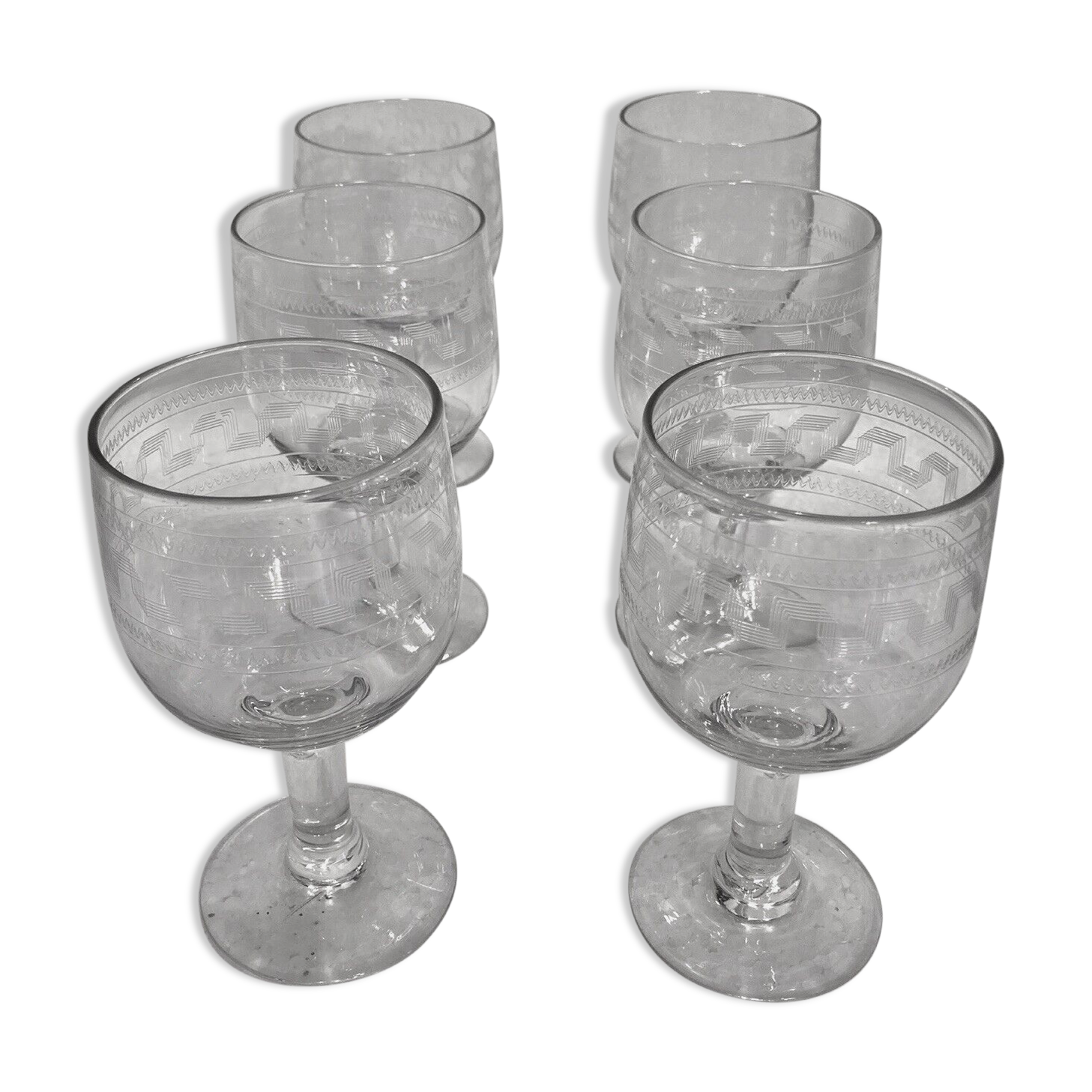 4 glasses wine or water in Baccarat crystal 1920 / 1930