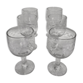 4 glasses wine or water in Baccarat crystal 1920 / 1930