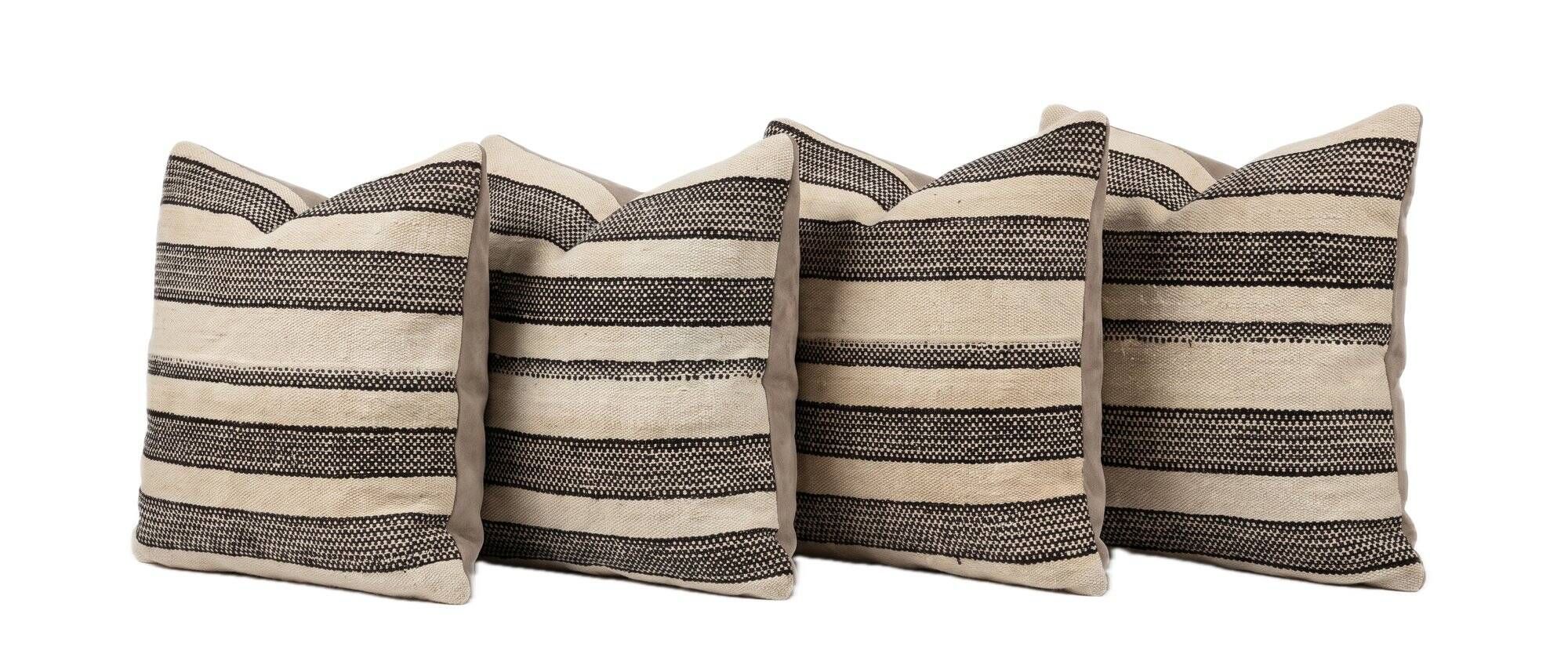 Set of 4 vintage kilim cushion covers 57x59 cm