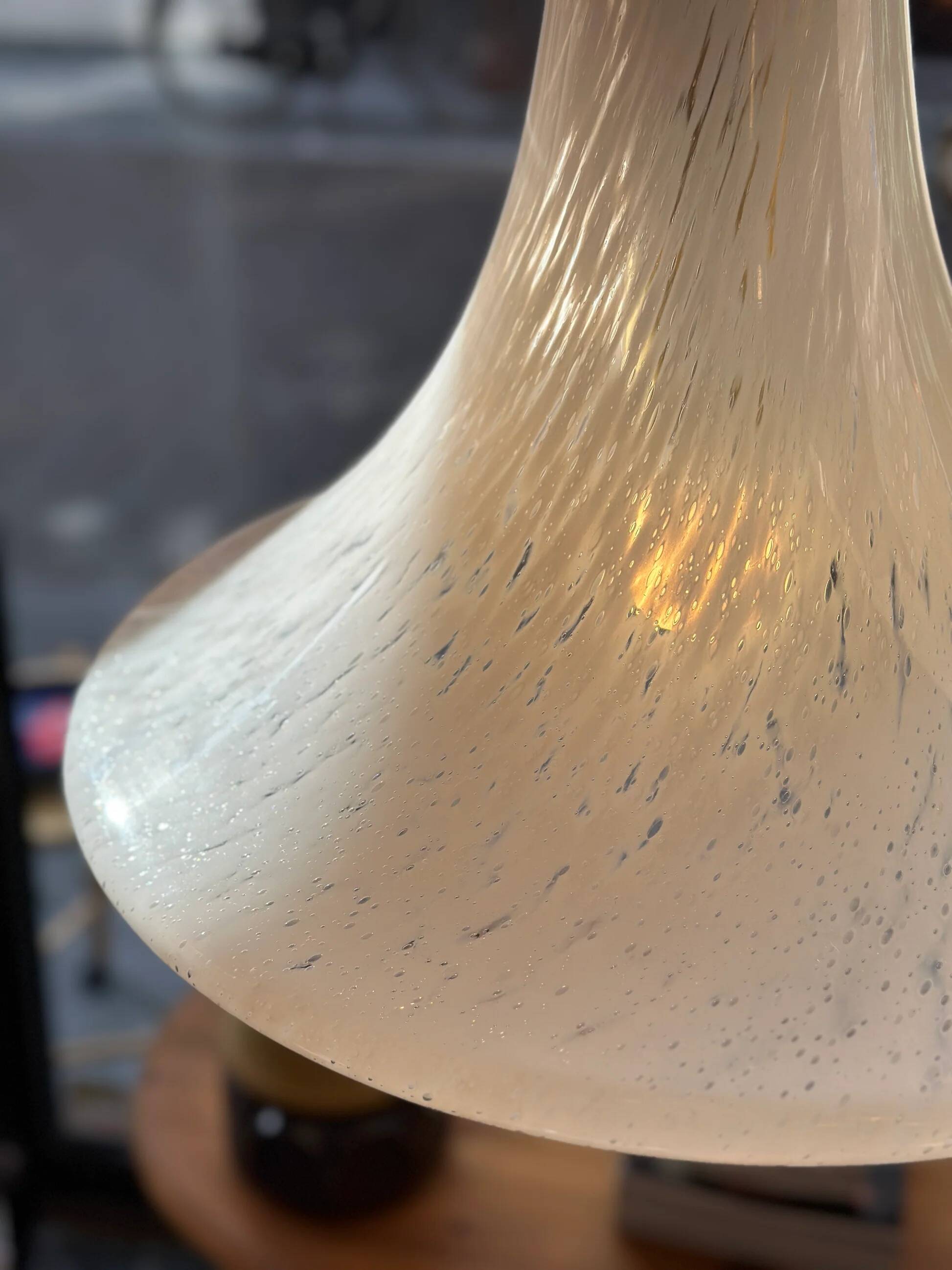Rare Glashütte Limburg “Trumpet” pendant lamp – 1970s