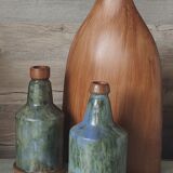 Duo bouteilles grès émaillé Dubois