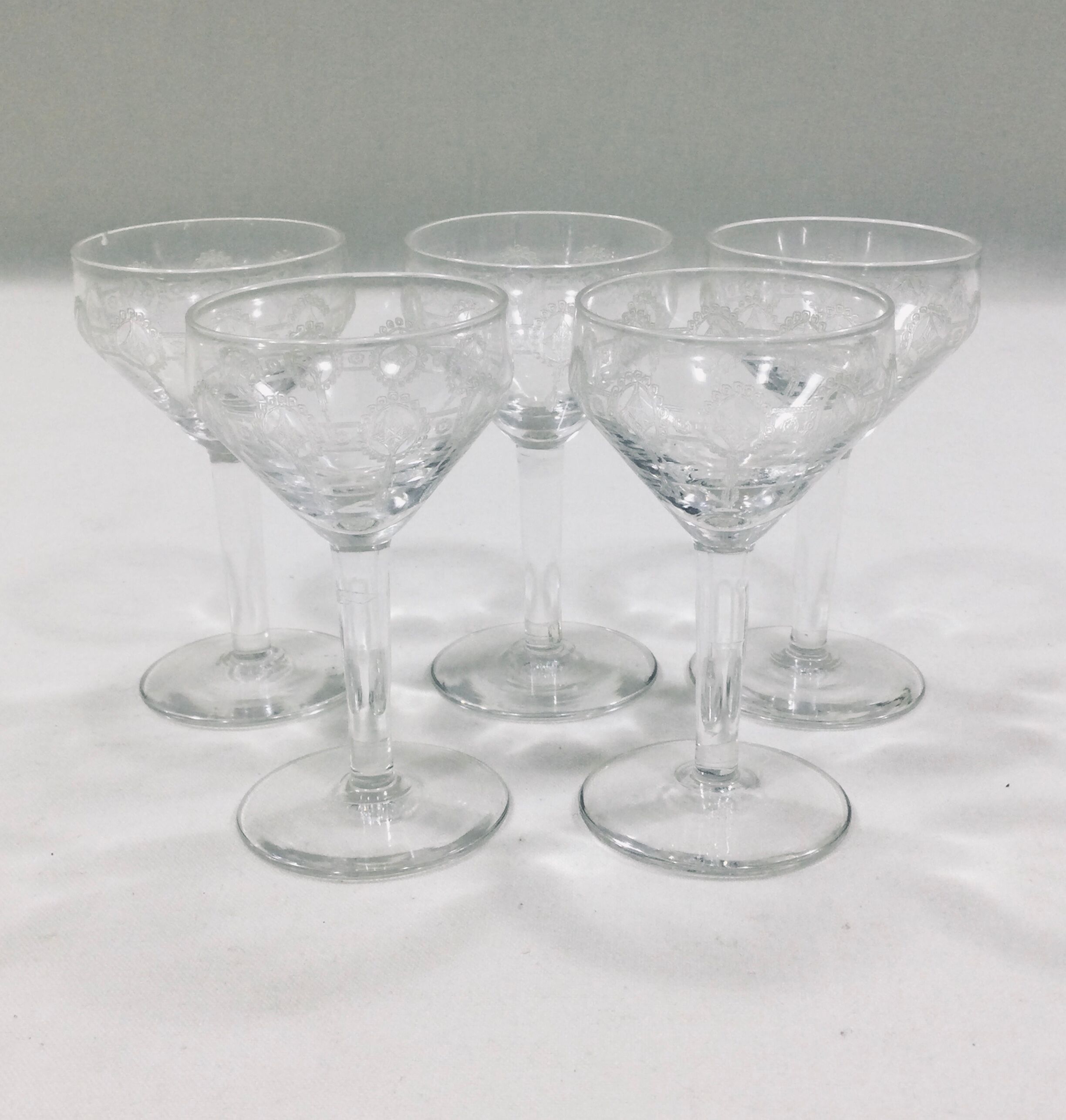 Art deco crystal glass service