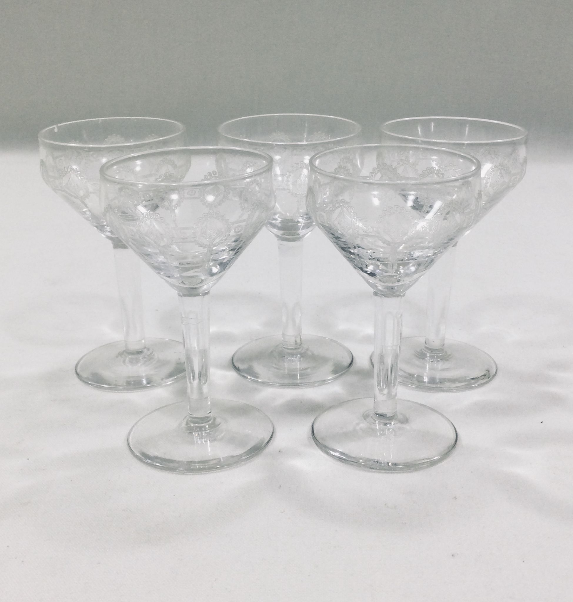 Art deco crystal glass service