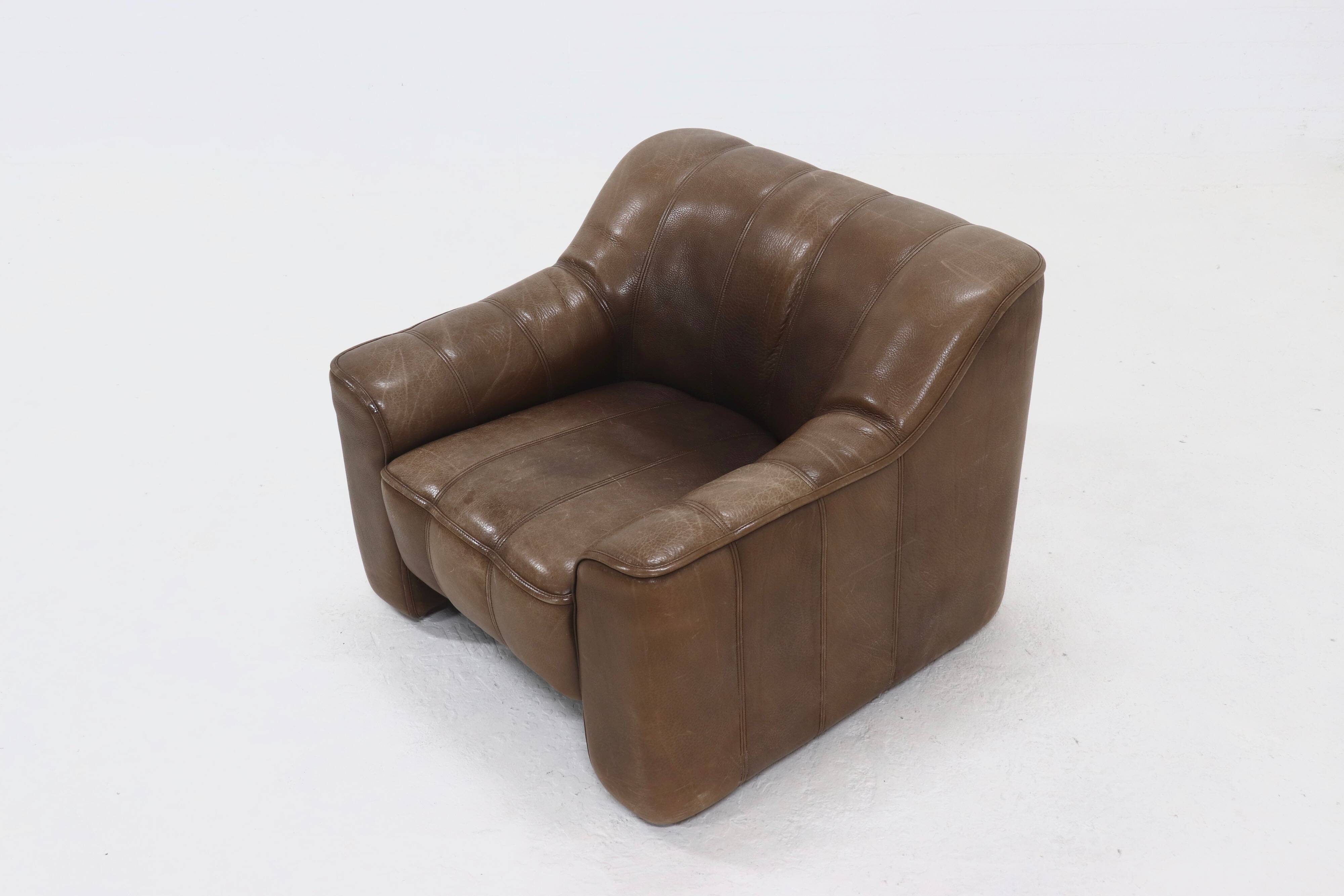 Neck Leather De Sede DS44 Lounge Chair Switzerland 1970s