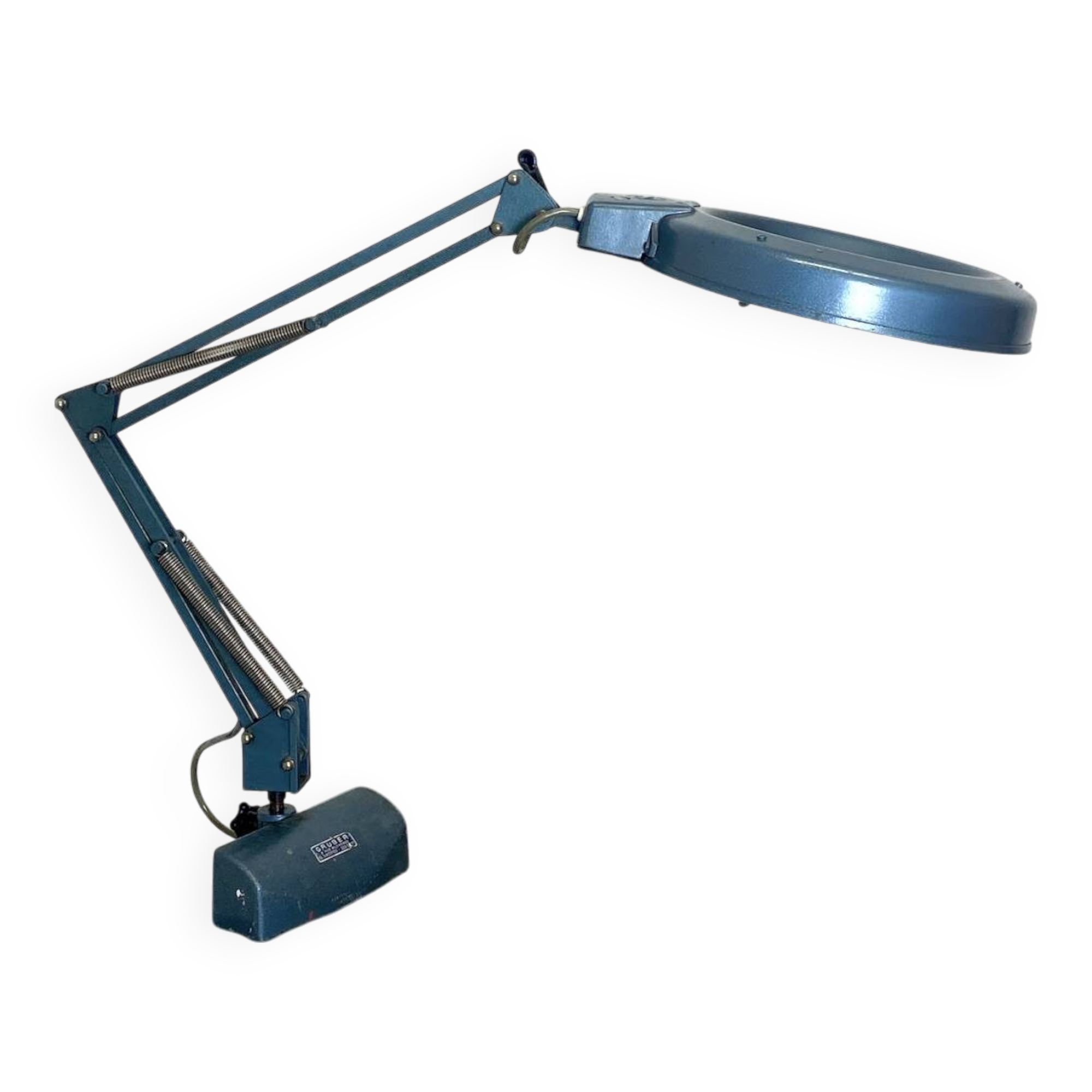 Lampe loupe d'atelier des années 60 du fabricant gruber