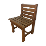 Children's wooden slatted chair