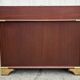Commode scriban de marine bois laiton vintage et sa chaise