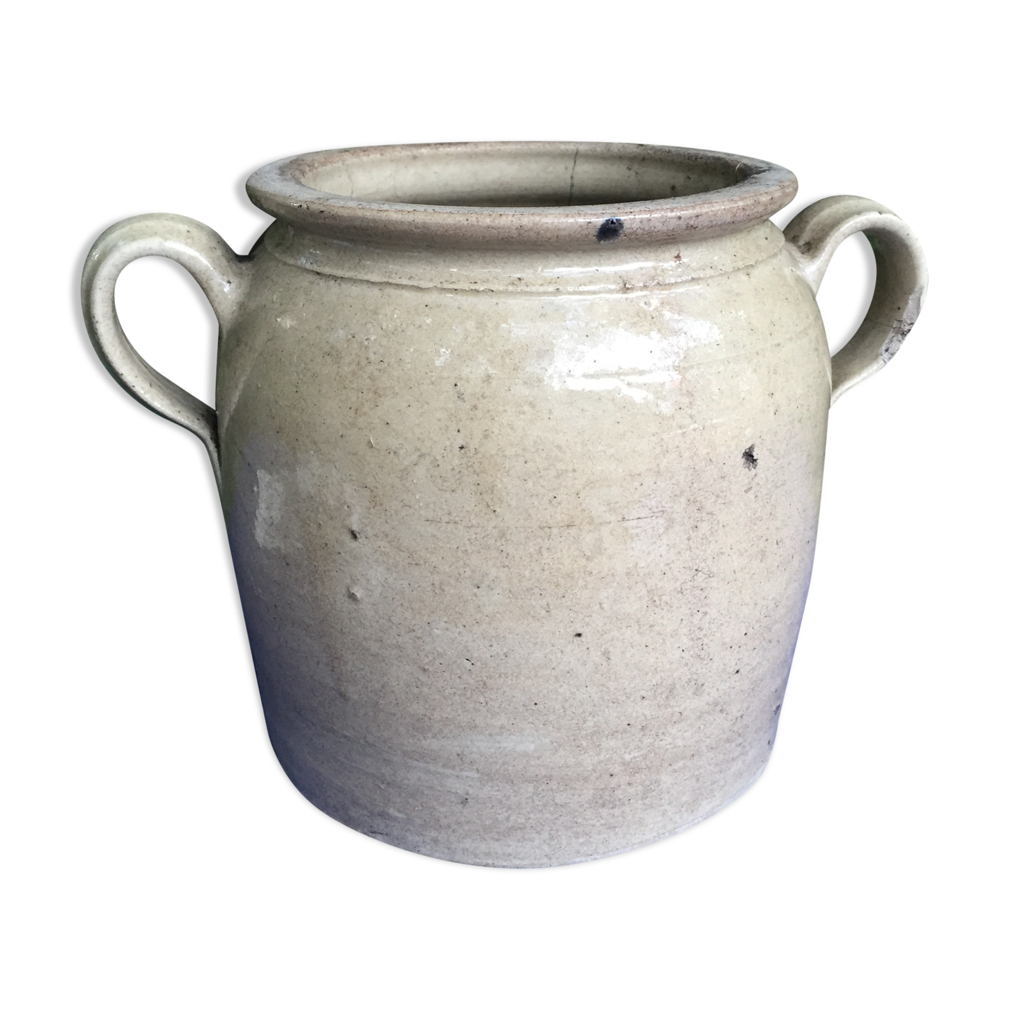 Glazed terracotta pot