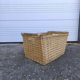 Vintage wicker and wood basket