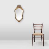 20th Century Baroque style mirror in carved and gilded wood, Belgium