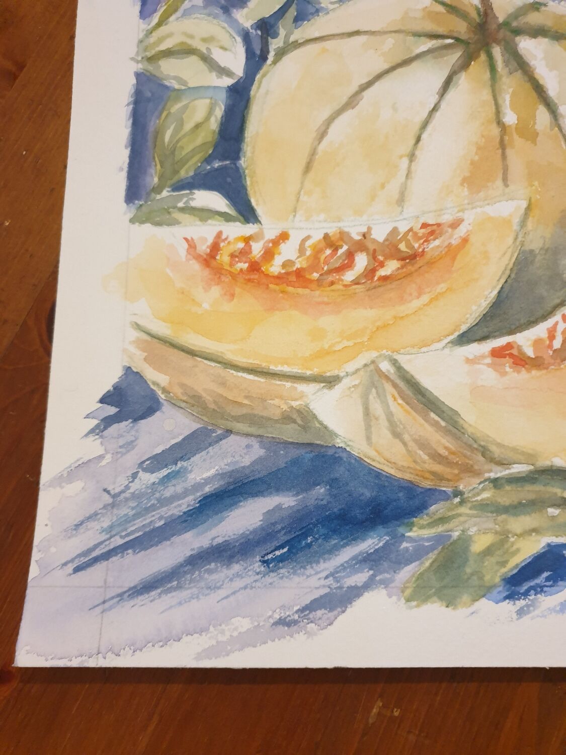 Watercolor still life painting